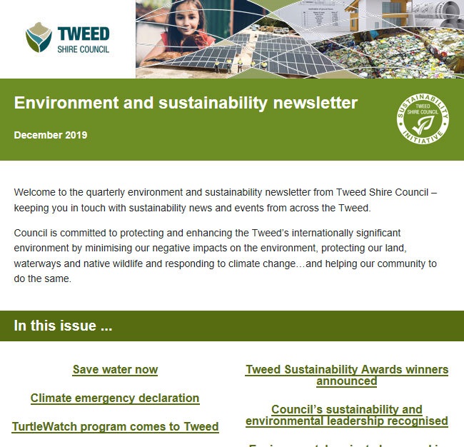 Newsletter - Environment and sustainability