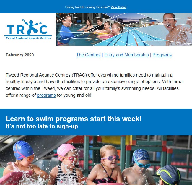 Program News - Tweed Regional Aquatic Centres