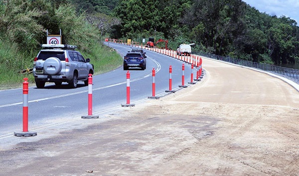 Kyogle Road - Site B - Traffic barriers removed