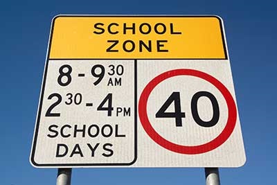 School zone sign