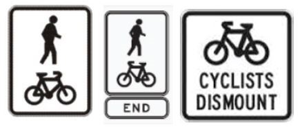 Shared path signs