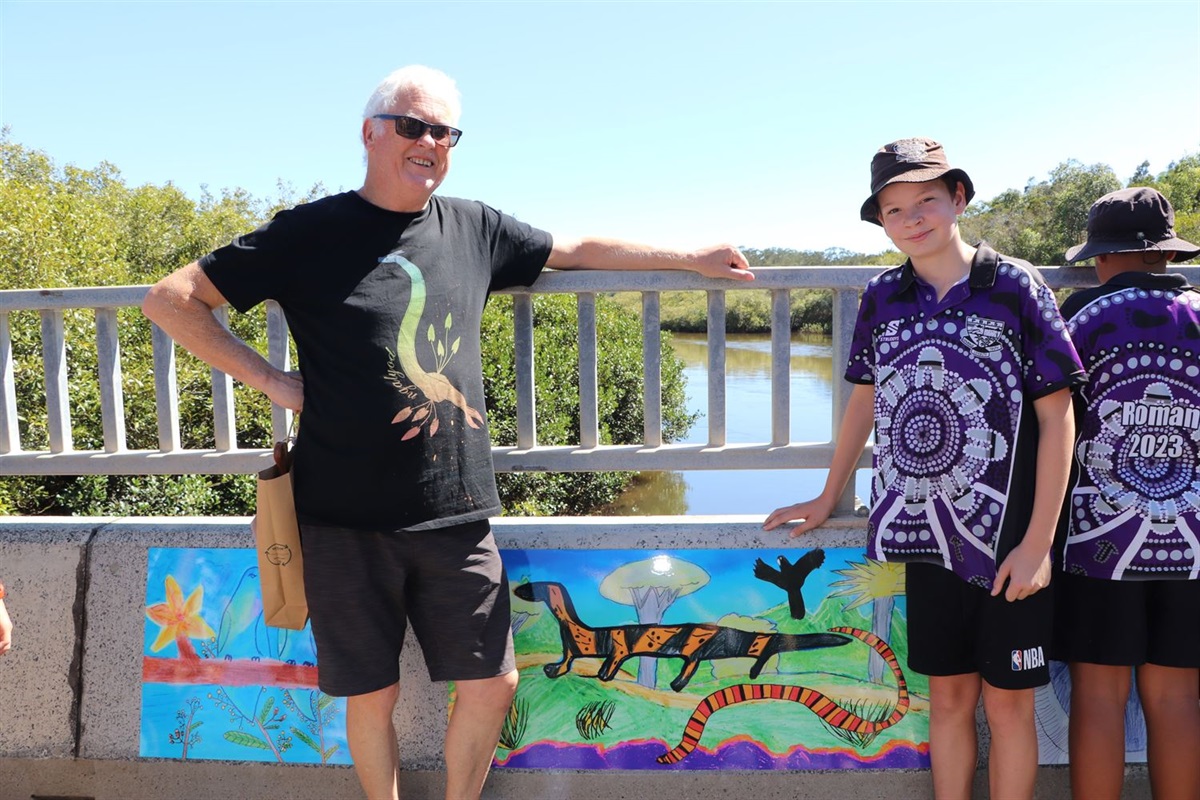 Cudgera Ave Koala Beach Bridge Mural project