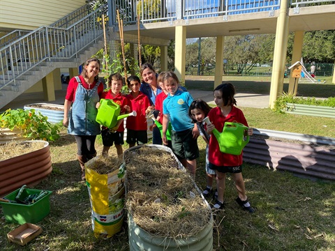 Sathya Sai garden guardians school students 