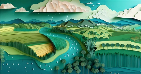 Illustration of the natural water cycle in the Tweed