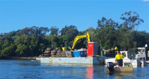 Ukerebagh Clean up 2022 - barge with rubbish.jpg