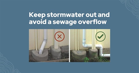 Sewage overflow prevention tip  