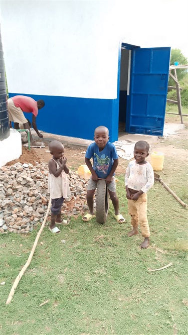 Youngsters at the Gona Obambo Community Water Point.