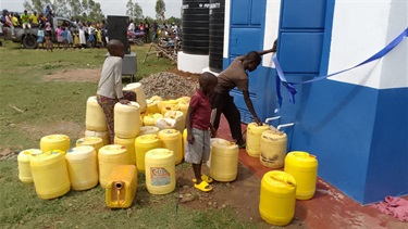 Fresh water from the Gona Obambo community water point.