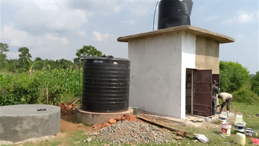 Painting the water point.