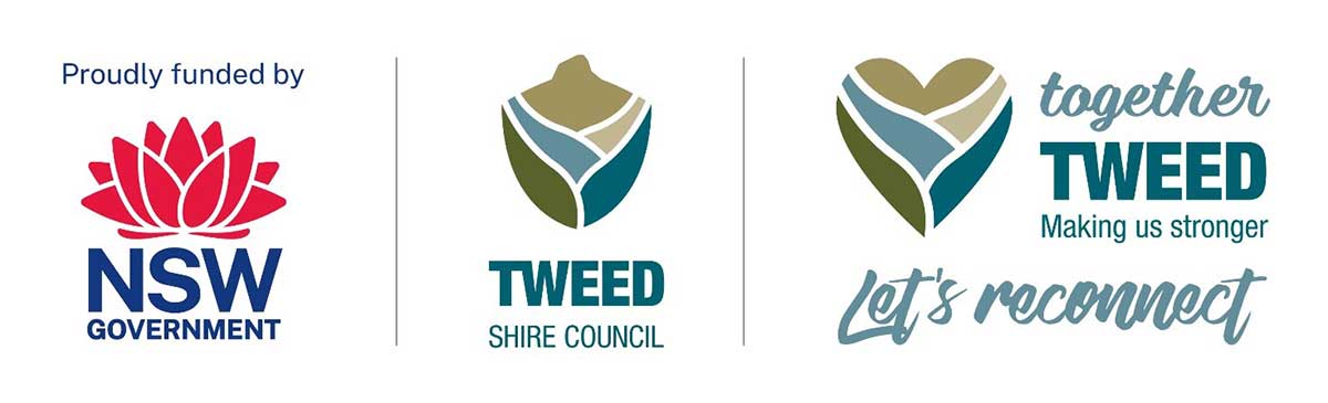 Combined NSW government, TSC, Together Tweed - Let's Reconnect logos