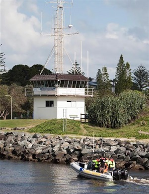 Kingscliff coastguard radio water tower creek