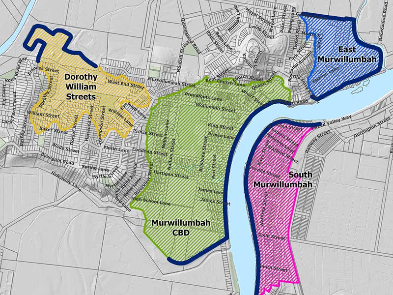 Flood levees map