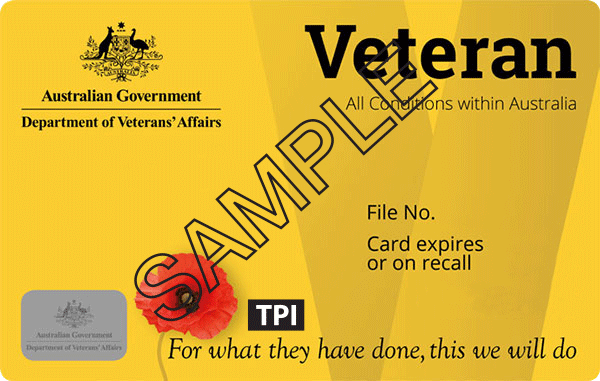 Veteran affairs card