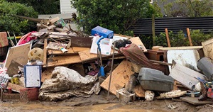 Household items ruined from flood