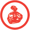 Red landfill icon